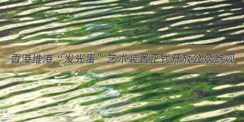 香港维港“发光蛋”艺术装置正式开放公众参观