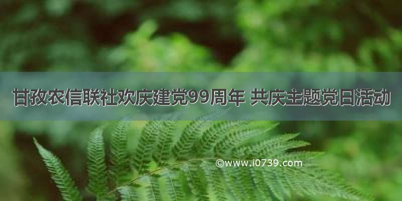 甘孜农信联社欢庆建党99周年 共庆主题党日活动