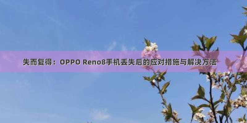失而复得：OPPO Reno8手机丢失后的应对措施与解决方法