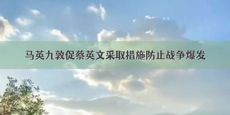 马英九敦促蔡英文采取措施防止战争爆发